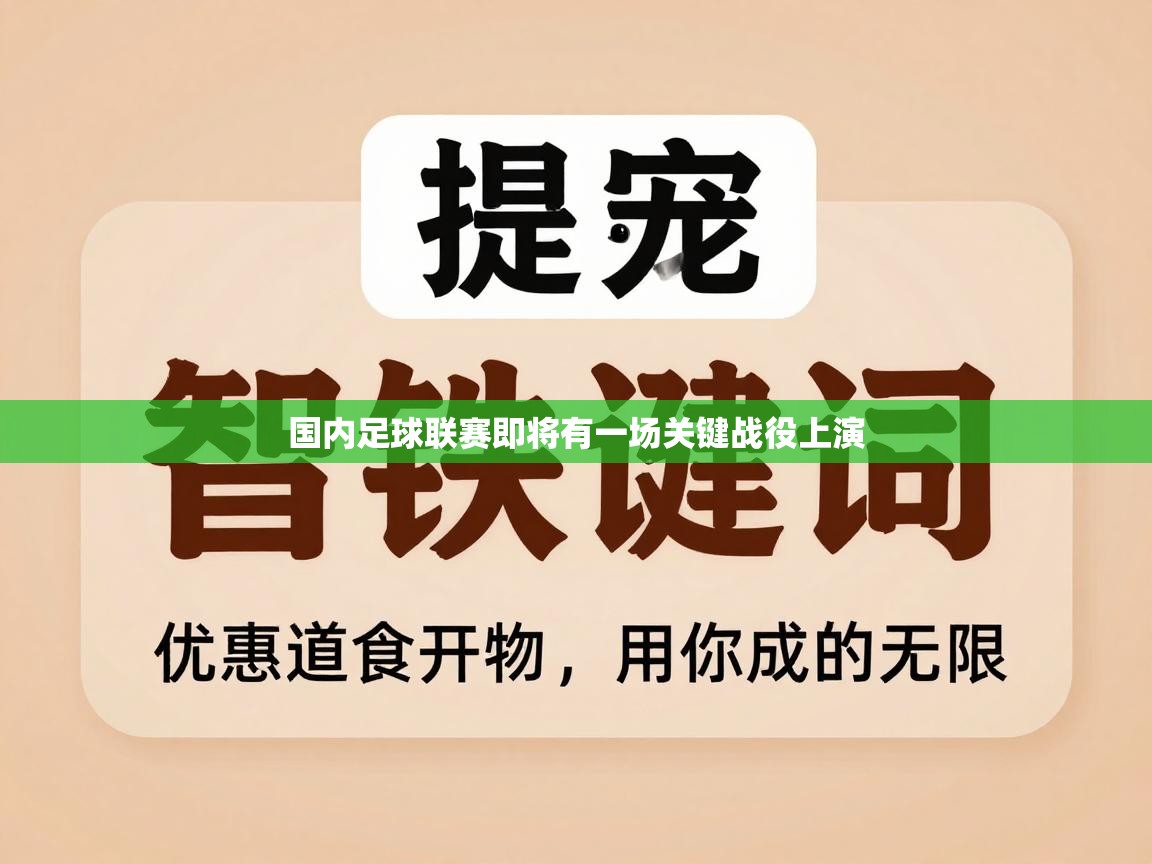 国内足球联赛即将有一场关键战役上演 第2张